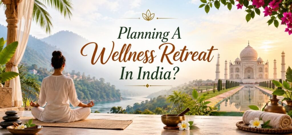 Wellness retreat in India with meditation, yoga and Taj Mahal view