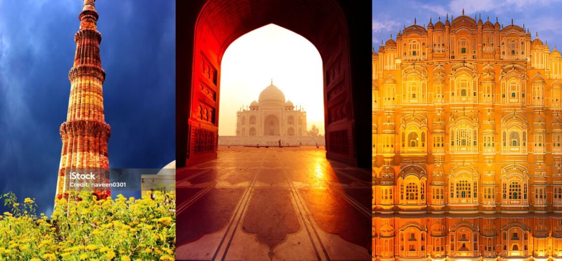 Private Triangle Tours India featuring Delhi, Agra, and Jaipur landmarks