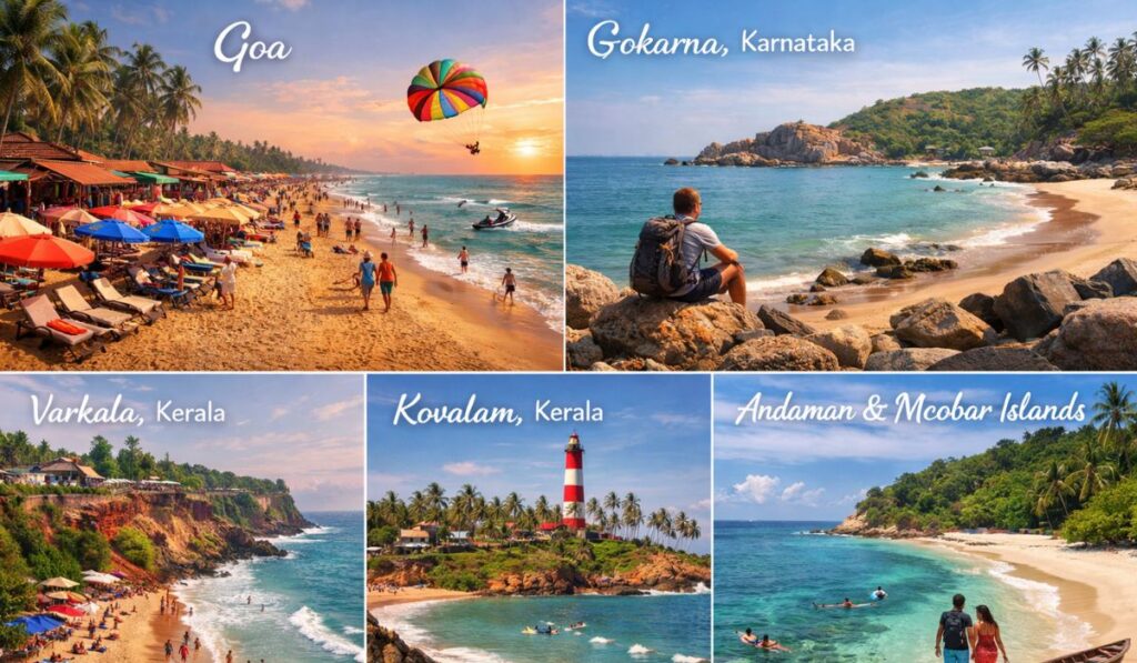 Best Beaches in India – Goa, Gokarna, Kerala and Andaman Popular beaches in India including Goa, Gokarna, Varkala, Kovalam and Andaman Islands